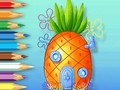 Gioco Libro da colorare: Casa-Ananas  in linea