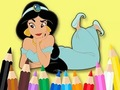 Gioco Libro da colorare: la principessa Jasmine  in linea
