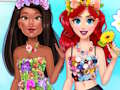 Gioco Look alla moda con fiori da principessa  in linea