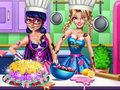 Gioco Concorso di cucina tra supereroi  in linea