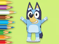 Gioco Libro da colorare: Felice Bluey  in linea