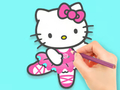 Gioco Libro da colorare: Hello Kitty balla  in linea