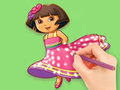 Gioco Libro da colorare: Dora prepara la festa  in linea