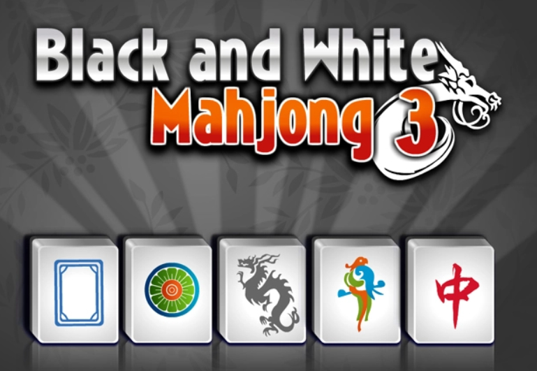 Gioco Mahjong in bianco e nero 3  in linea