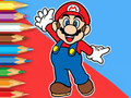 Gioco Libro da colorare: Mario Pattinaggio Felice  in linea