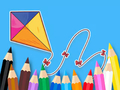 Gioco Libro da colorare: Aquilone Bowknot  in linea