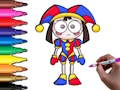 Gioco Tempo di colorazione Pomni  in linea