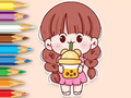 Gioco Libro da colorare: Ragazza adorabile  in linea