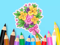 Gioco Libro da colorare: Bouquet d'amore  in linea