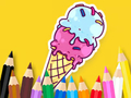 Gioco Libro da colorare: gelato fresco  in linea