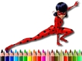 Gioco Ritorno a scuola Lady Bug da colorare  in linea