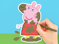 Gioco Libro da colorare: Peppa nel fango  in linea