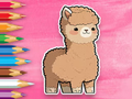Gioco Libro da colorare: Alpaca carino  in linea