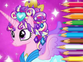 Gioco Libro da colorare: Principessa pony  in linea