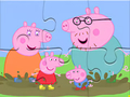 Gioco Puzzle: Pozzanghere fangose di Peppa Pig  in linea