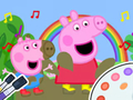 Gioco Libro da colorare: Peppa Pig Muddy divertente  in linea