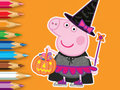 Gioco Libro da colorare: Peppa Pig Halloween  in linea