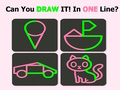 Gioco Brain Test: puzzle con traccia di una linea  in linea