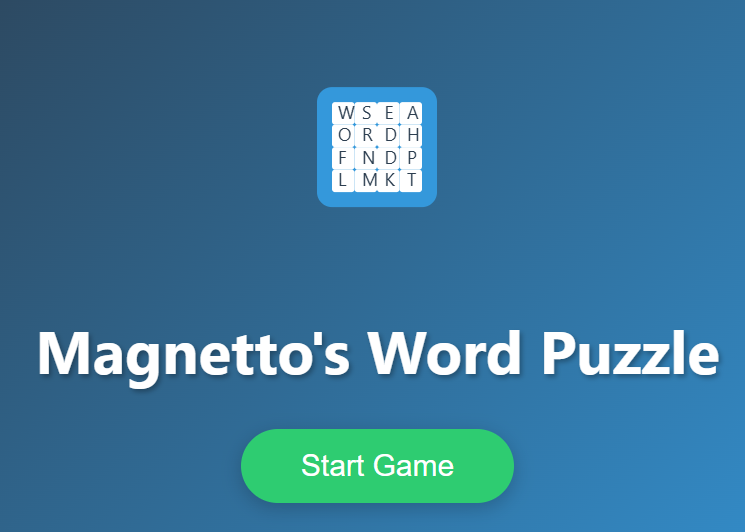 Gioco Il puzzle con le parole di Magnetto  in linea