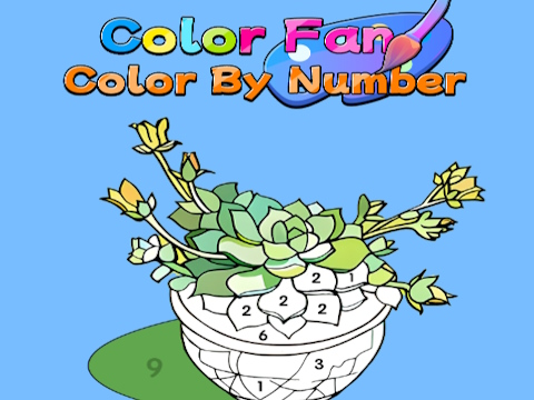 Gioco Ventaglio di colore: colore per numero  in linea