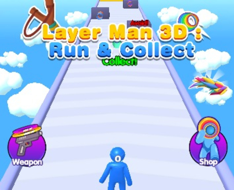 Gioco Layer Man 3d Esegui raccolta  in linea