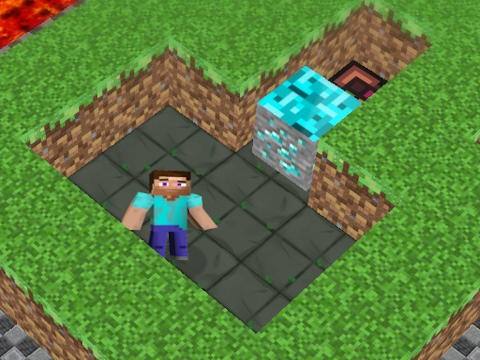 Gioco Labirinto 3D di MineBlocks  in linea