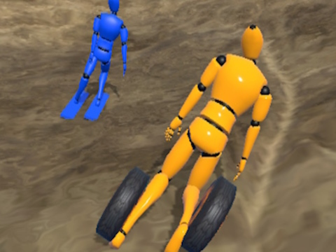 Gioco Ragdoll Racing: discesa estrema  in linea