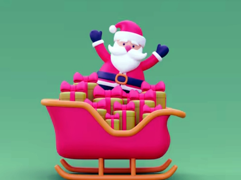 Gioco Cavaliere della slitta di Natale 3D  in linea
