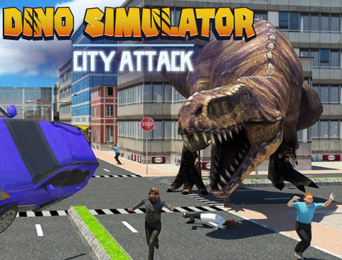 Gioco Attacco alla città del simulatore Dino  in linea