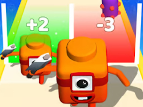 Gioco Unisci il cubo dei numeri: gioco di corsa 3D  in linea