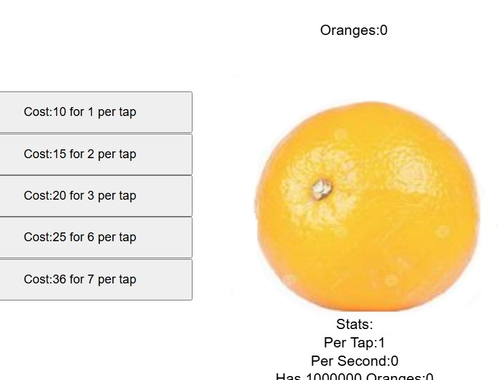 Gioco Clicker per frutta arancione  in linea