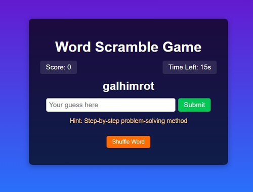 Gioco Sfida di gioco di parole mischiabili  in linea