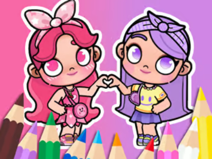 Gioco Libro da colorare: migliore amica nel mondo Avatar  in linea
