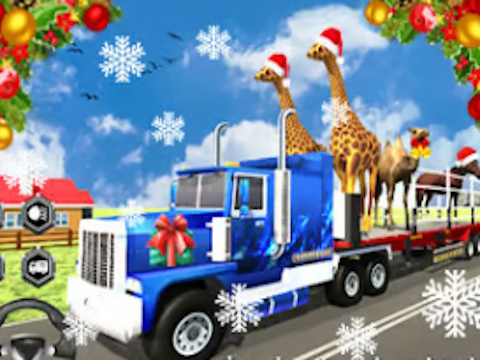 Gioco Camion trasportatore di animali di Natale  in linea