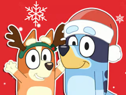 Gioco Puzzle: regalo di Natale Bluey  in linea