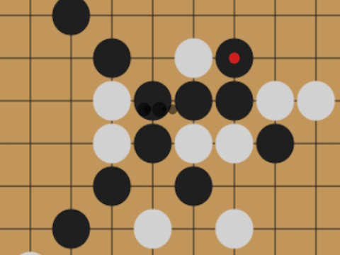 Gioco Gomoku: cinque pietre di fila  in linea