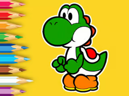 Gioco Libro da colorare: La giornata della pesca di Yoshi  in linea
