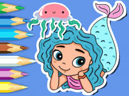 Gioco Libro da colorare: Medusa Sirena  in linea