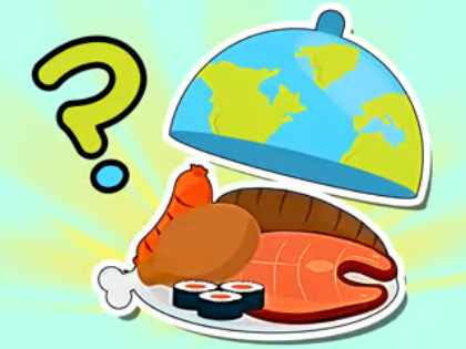Gioco Quiz per bambini: Sapori del mondo  in linea