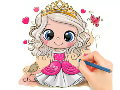 Gioco Libro da colorare: Principessa delle bambole Chibi  in linea