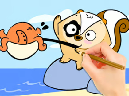 Gioco Libro da colorare: Pesca a sorpresa  in linea