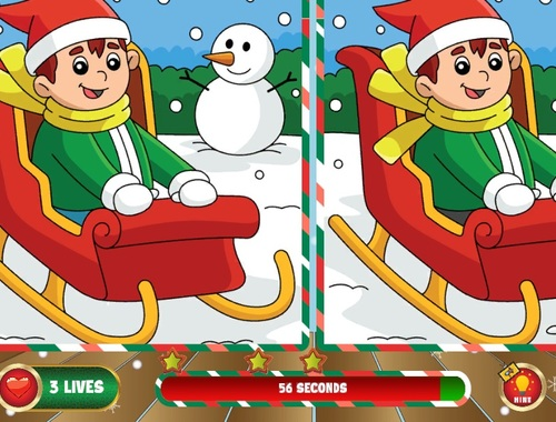 Gioco Natale Trova le differenze  in linea