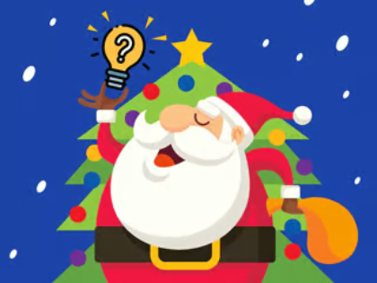 Gioco Quiz per bambini: Festeggiamo il Natale  in linea