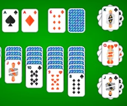 Gioco Solitario Klondike 4 semi  in linea