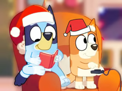 Gioco Puzzle: Festa di Natale Bluey  in linea