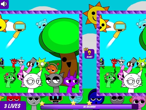 Gioco Sprunki Trova le differenze  in linea