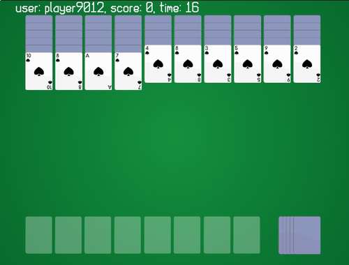 Gioco Solitario Spider versione classica  in linea