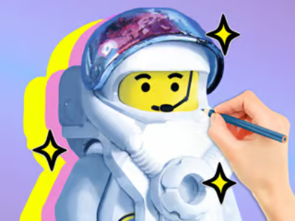 Gioco Libro da colorare: Astronauta LEGO  in linea