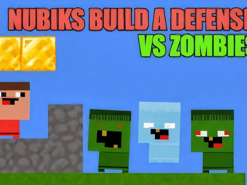 Gioco I Nubik costruiscono una difesa contro gli zombi  in linea