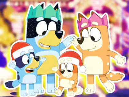 Gioco Puzzle: vigilia di Natale della famiglia Bluey  in linea